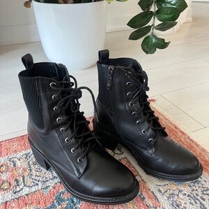 Blondo Black Combat Lace-Up Boots